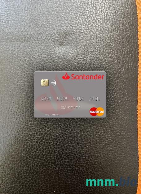 Spain Banco Santander wygląd zdjęcia mastercard skan PSD + zdjęcie